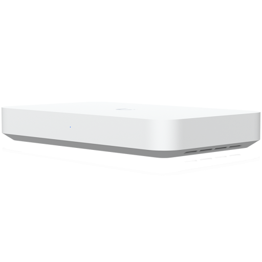 Ubiquiti UXG-Fiber Desktop 10G independent gateway with integrated 4-port 2.5 GbE switch, 5 Gbps rou…