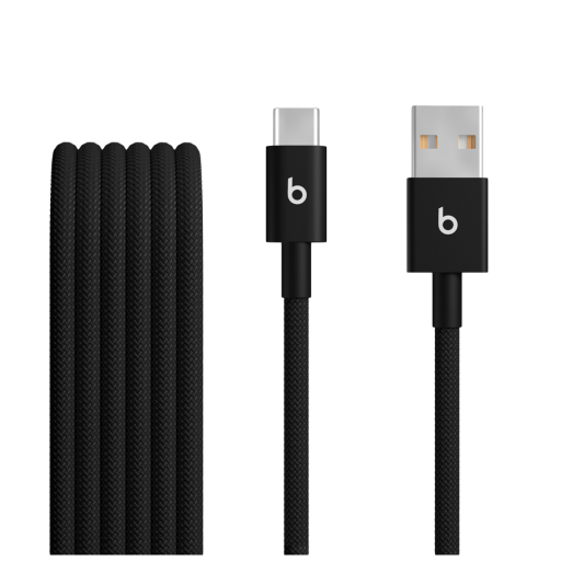Beats USB-A to USB-C Woven Cables (1.5 m) - Bolt Black (2-Pack)