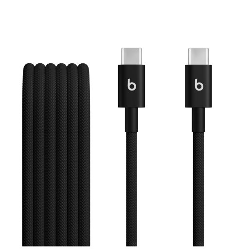 Beats USB-C to USB-C Woven Cables (1.5 m) - Bolt Black (2-Pack)