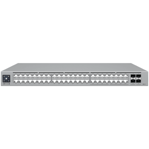 Ubiquiti 48-port, Layer 3 Etherlighting switch with 2.5 GbE and PoE++ output, 16x 2.5 GbE ports incl…