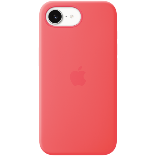 APPLE — iPhone 17e Silicone Case with MagSafe - Bright Guava,Model A3646