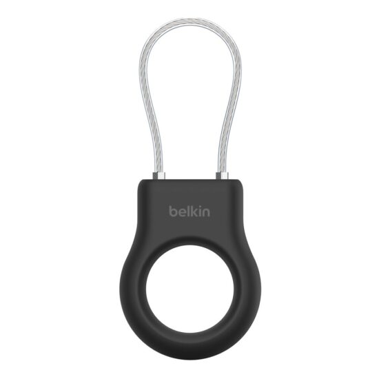 Belkin Secure Holder with Wire Cable for AirTag - Black — Front, complete product