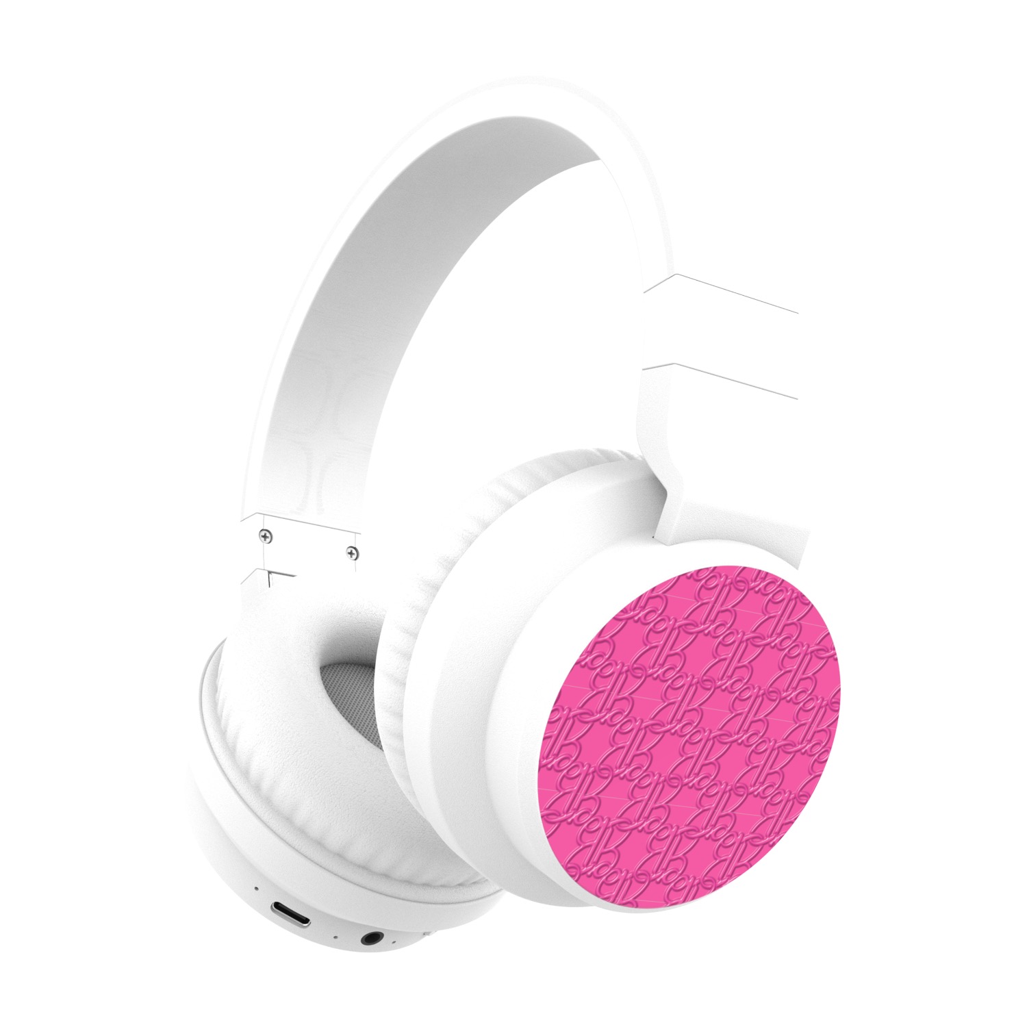 Mattel: Barbie Wireless Headphones – White — Headphones, angled view