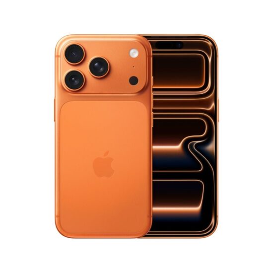 iPhone 17 Pro - Cosmic Orange - front and rear view