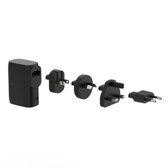 Belkin BoostCharge Hybrid 25W Wall Charger with 5000mAh Powerbank — Front, complete product