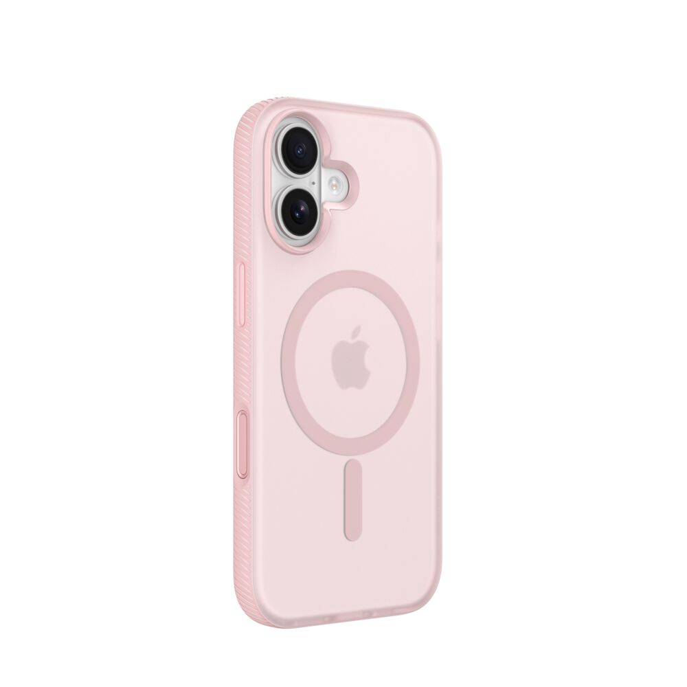 Belkin Grip Series Case for iPhone 17 Soft Pink — Case fitted to compatible iPhone 17; phone not included