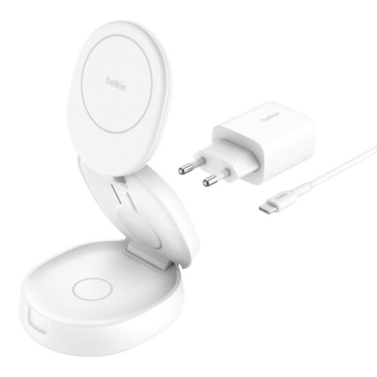 Belkin MagSafe-Compatibe Wireless Multi Charging Station White — Front, complete product
