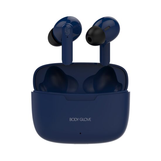 Body Glove Essentials TWS Lux Series Wireless Earbuds — Earbuds and open case, front view