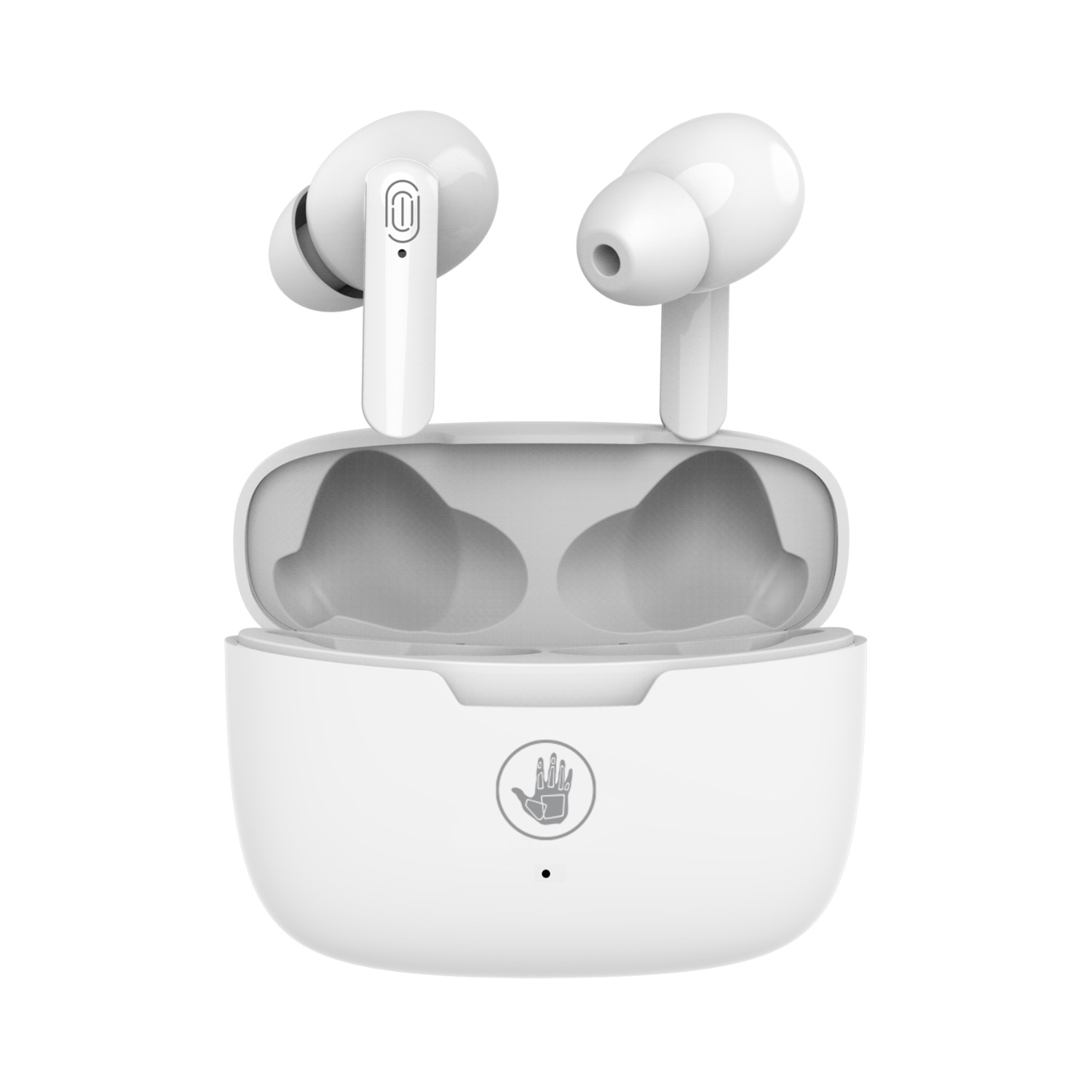 Body Glove Essentials TWS Lux Series Wireless Earbuds — Earbuds and open case, front view