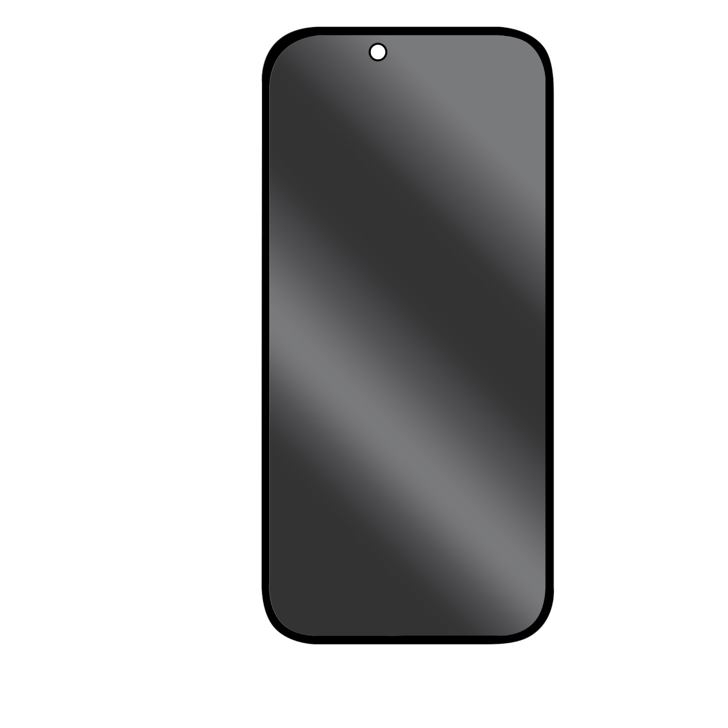 Body Glove Privacy Tempered Glass Screen Protector – Apple iPhone Air – Black Border — Screen protector front view