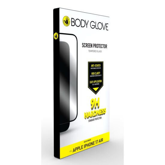 Body Glove Tempered Glass Screen Protector – Apple iPhone Air – Black — Retail package