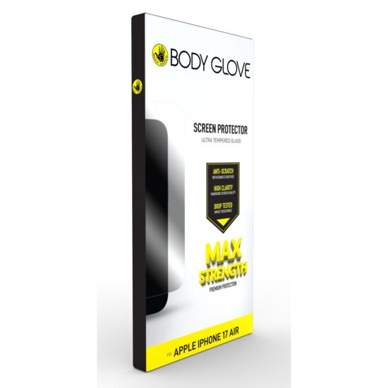 Body Glove Ultra Tempered Glass Screen Protector – Apple iPhone Air – Clear — Retail package