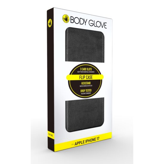 Body Glove Flip Series – Apple iPhone 17 – Black — Retail package