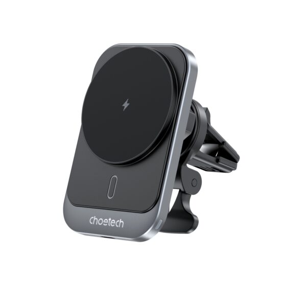 Choetech Magnetic Wireless Car Charger T206-F 15W – Black — Car charger front angled view