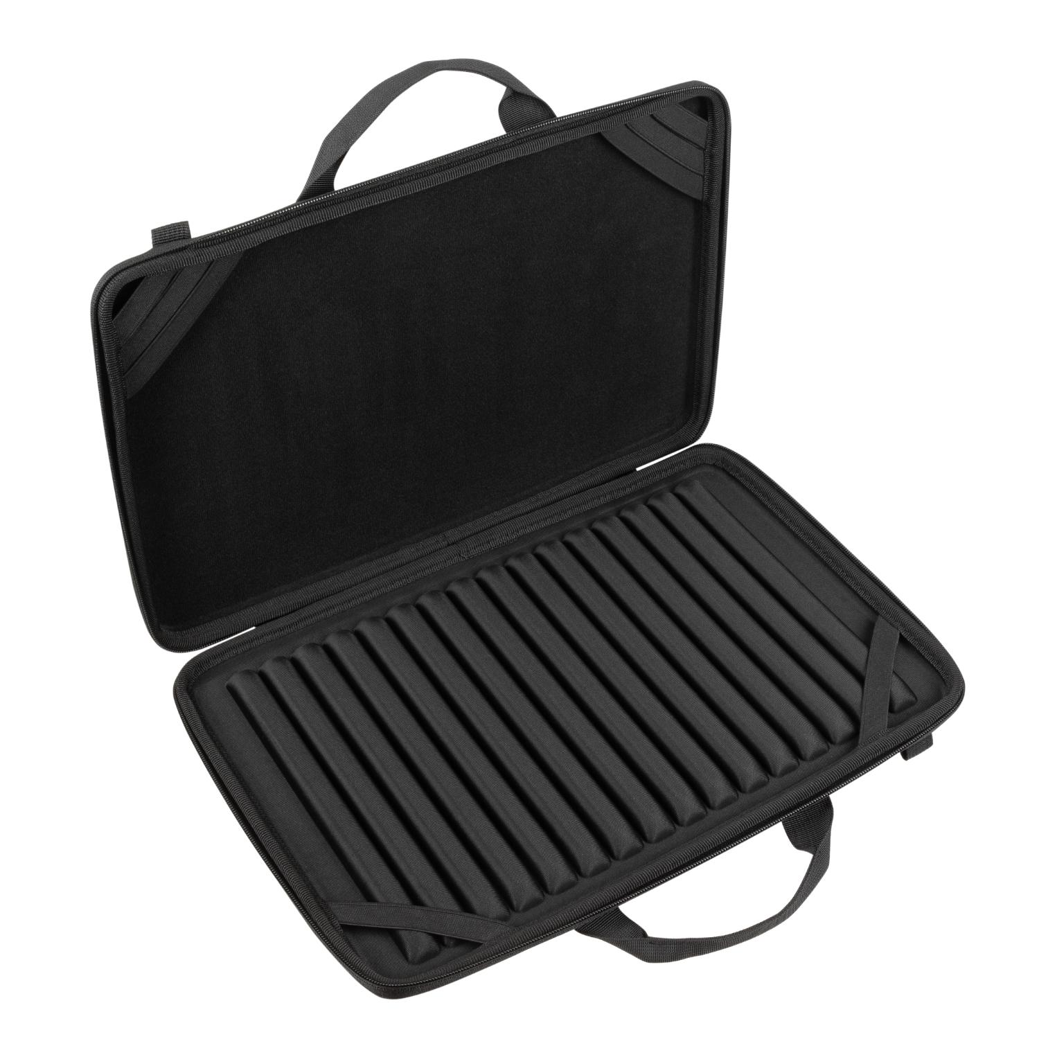 RIVACASE 5131 Antishock Hardshell Laptop 15.6-inch – Black — Open empty case