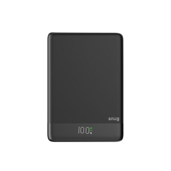 Snug 10000mAh Magnetic Powerbank - Black — Power bank front view