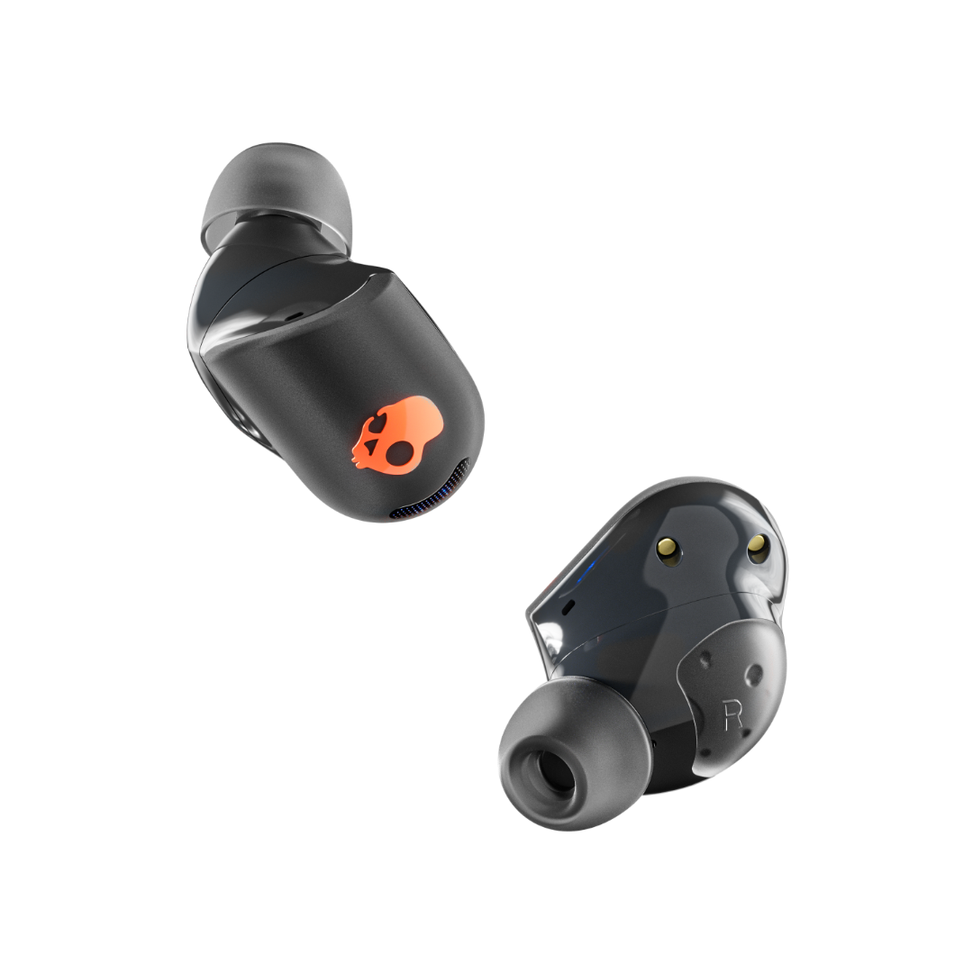 Skullcandy Sesh® ANC Active True Wireless Earbuds – Black/Orange — Earbud pair