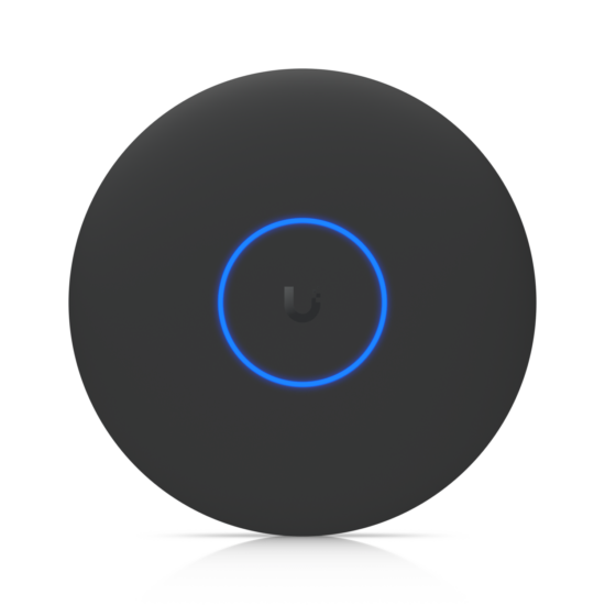 UBIQUITI UniFi U7 Pro XGS, Access Point, WiFi 7 — Black front three-quarter