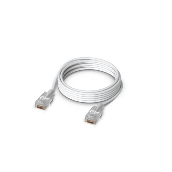 Ubiquiti UACC-Cable-Patch-EL-2M-W Nano-thin patch cable with 2.5 GbE support designed to show Etherl… — 2 m white Etherlighting cable, complete cable