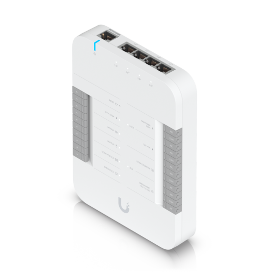 UBIQUITI — UA-Hub-Door — Door Hub top three-quarter and Ethernet ports