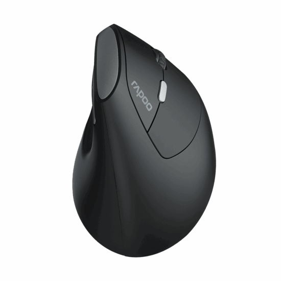 Rapoo Ev250 Ergonomic Wireless Mouse — front three-quarter