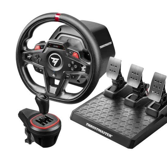 T248R Shifter Pack Eu Type C — Complete wheel, three pedals and TH8S shifter