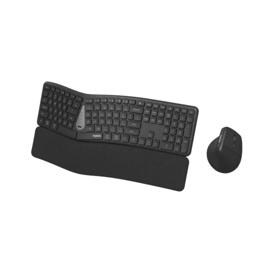 Rapoo 8810Me Mm Ergo Combo — top three-quarter