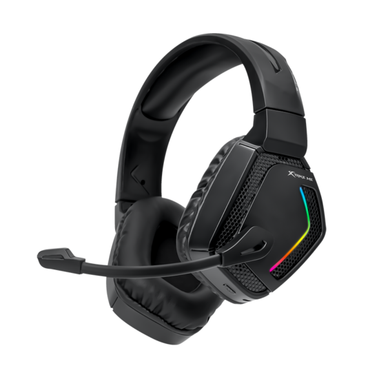 Xtrike Me Gh-512W Blk Wirless Headset — front three-quarter view