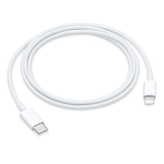 USB-C to Lightning Cable (1m), Model A2561 — 1-metre USB-C to Lightning cable connects a device with Lightning connector to a USB-C or Thunderbolt 3 (USB-C)–enabled Mac, for syncing and charging.