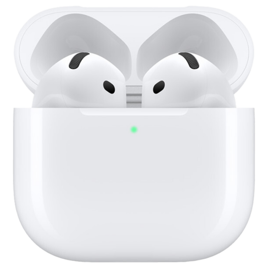 Apple AirPods 4 with open USB-C charging case