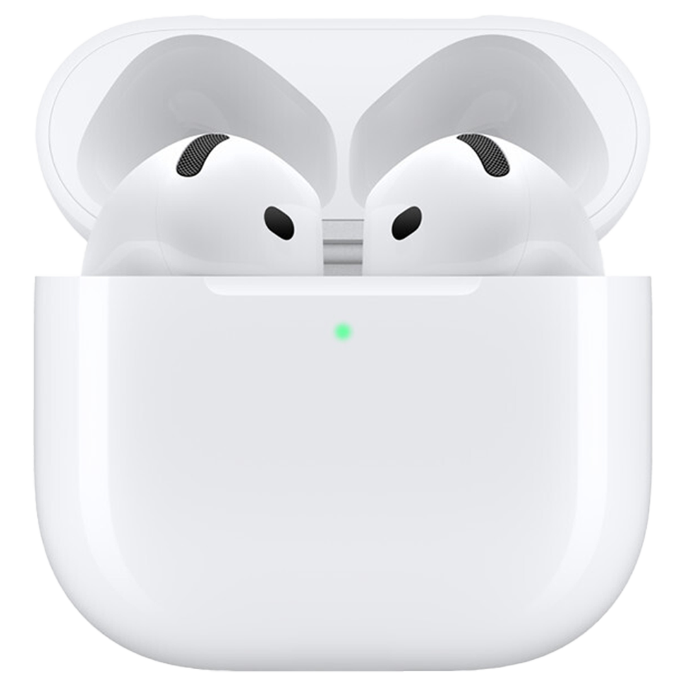 Apple AirPods 4 with open USB-C charging case