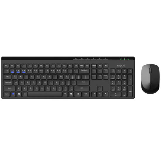 Rapoo 8100Gt Multimode Wireless Keyboard And Mouse – keyboard and mouse top view