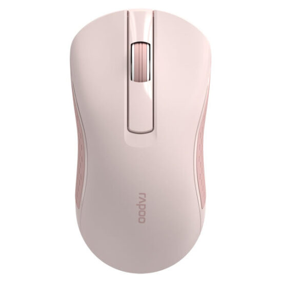 Rapoo B20 Silent Wireless Optical Mouse - Pink – top view