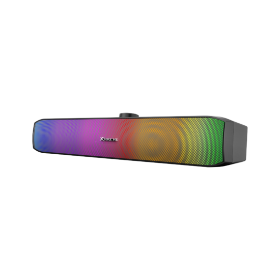 Xtrike Me SK-605 black wired soundbar – front angled view
