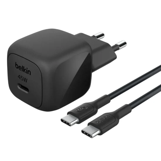 Belkin BoostCharge 45W USB-C charger WCA013KQ1MBK-B6 – EU charger and included cable