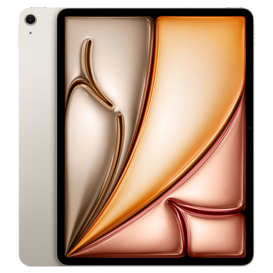 13-inch iPad Air Wi-Fi - Starlight, Model A2898 - front and rear views
