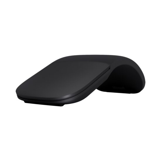 Microsoft Surface Arc Mouse Black, FHD-00089, angled arched view